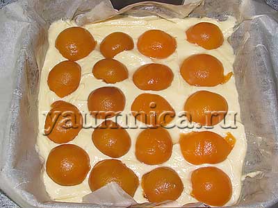 домашний пирог с персиками