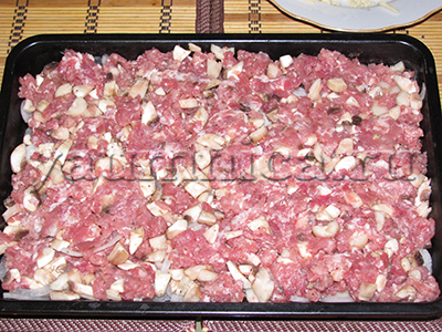 рецепт запеканки с мясом