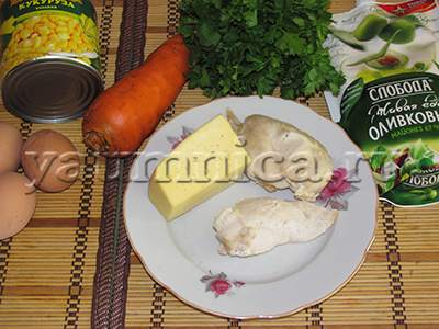 салат с кукурузой и курицей рецепт
