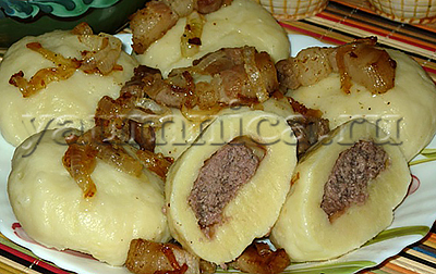 Картофельные галушки с фаршем рецепт
