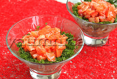 Салат с курицей и помидорами рецепт