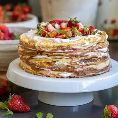 блинный торт с клубникой рецепт 