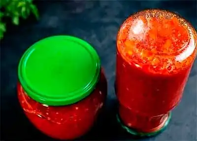 Острая аджика из помидоров на зиму — пошаговый рецепт с фото + отзывы