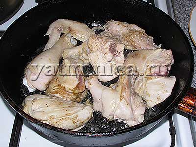 жареная курица рецепт