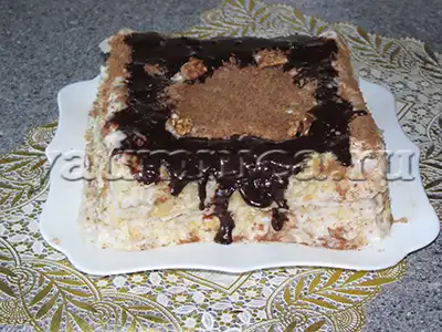 Торт Наполеон из слоеного теста с заварным кремом, пошаговый рецепт с фото