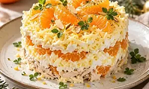 салат с курицей и мандаринами